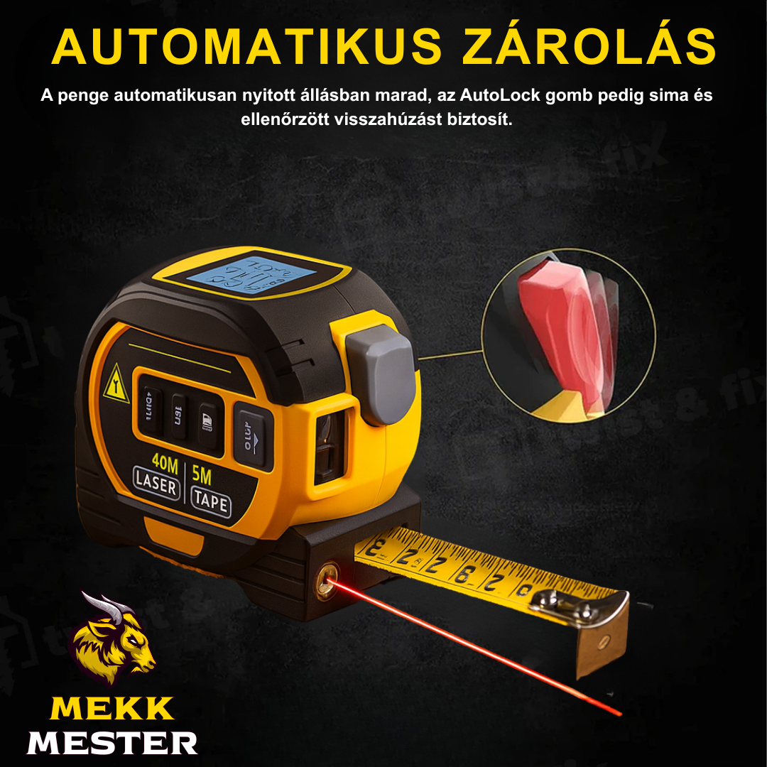 LASER LINE PRO - LÉZERES DIGITÁLIS MÉRŐSZALAG 40M