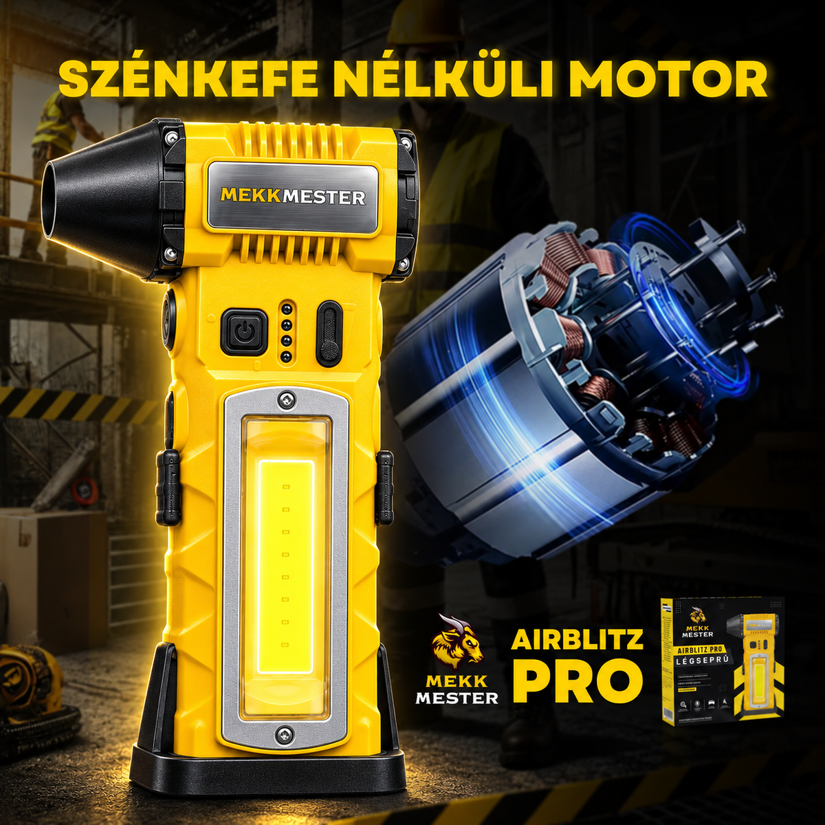 AirBlitz PRO - Kompakt Professzionális Légseprű