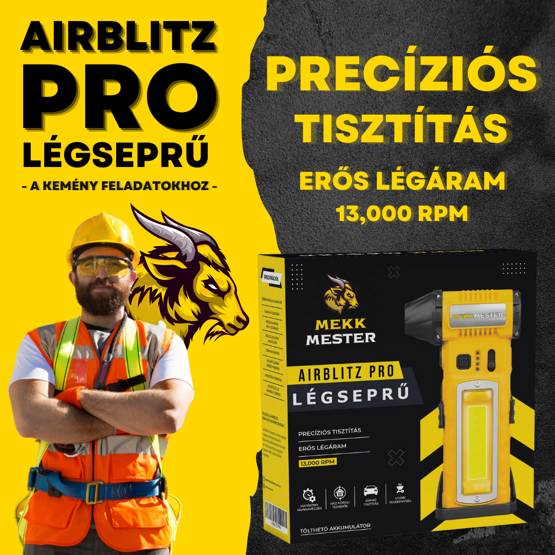 AirBlitz PRO - Kompakt Professzionális Légseprű