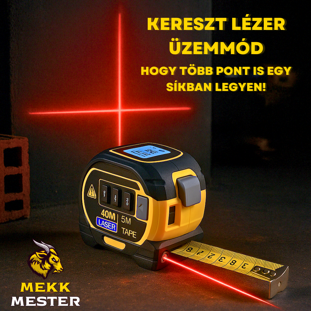 LASER LINE PRO - LÉZERES DIGITÁLIS MÉRŐSZALAG 40M