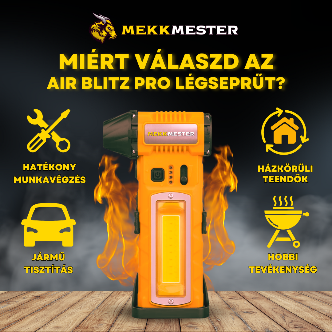 AirBlitz PRO - Kompakt Professzionális Légseprű